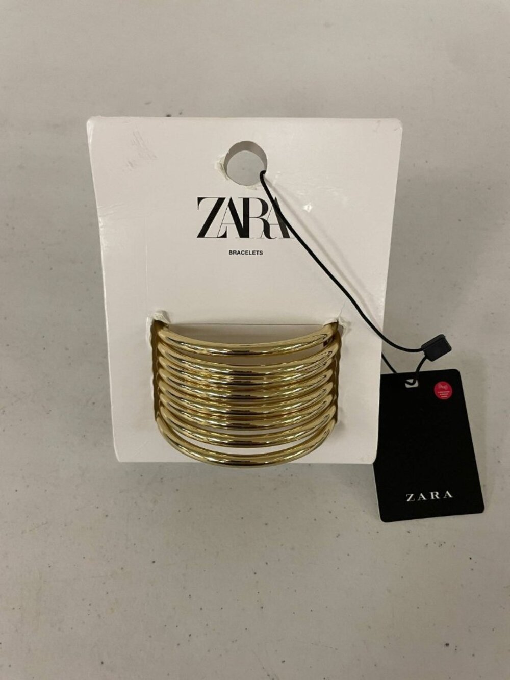 Zara Gold Tone Multi Layer Bangle Bracelet Set Stacked NWT
